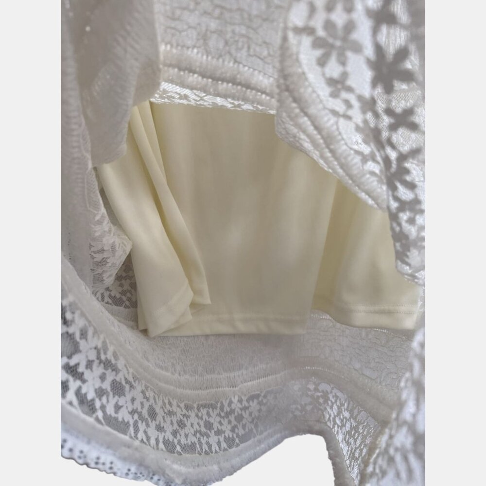 AND NOW THIS RUFFLED LACE MAXI SKIRT NWT SIZE M - Picture 6 of 6